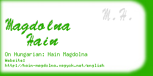 magdolna hain business card